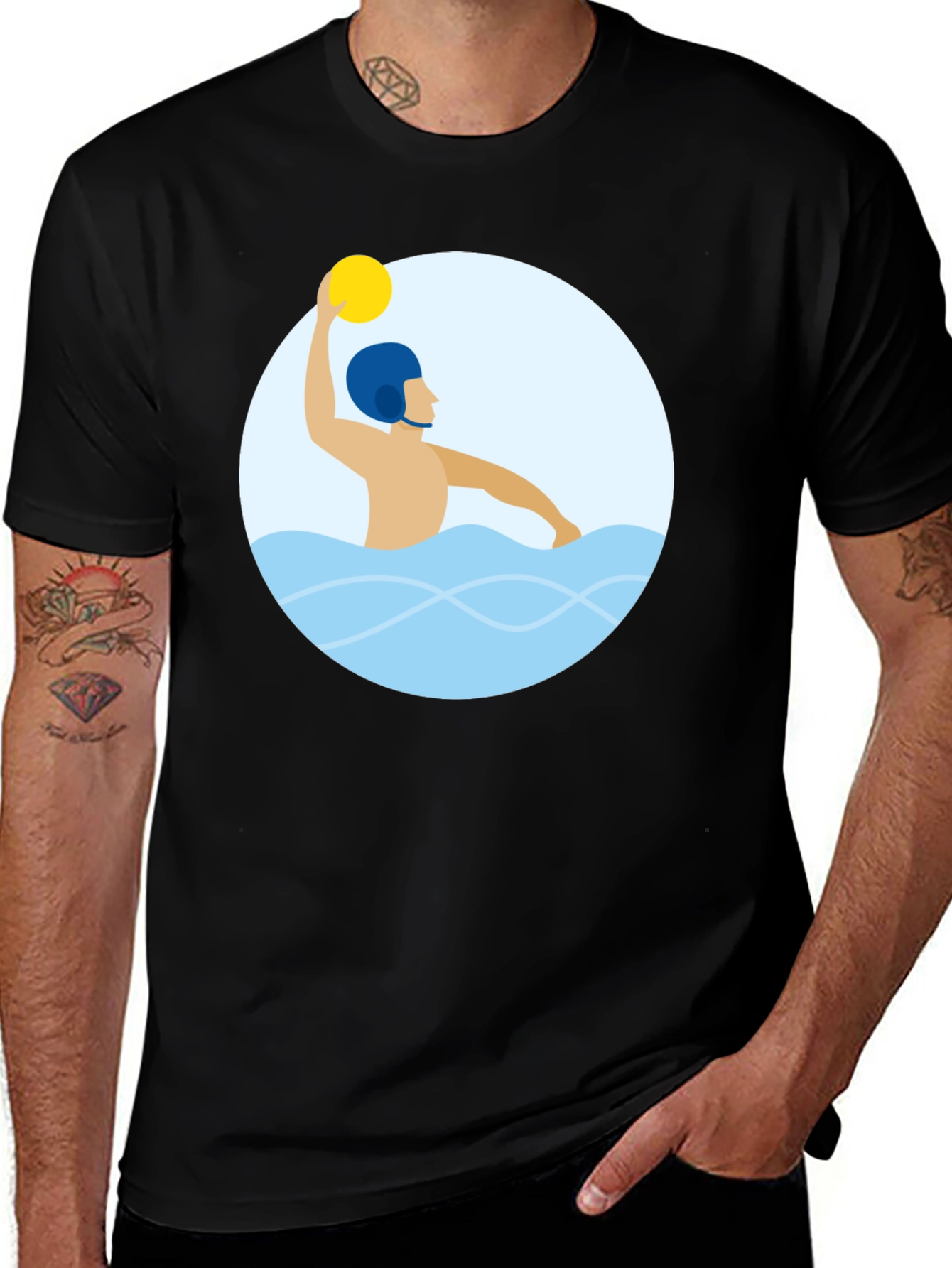Water Polo Player Graphic T-Shirt