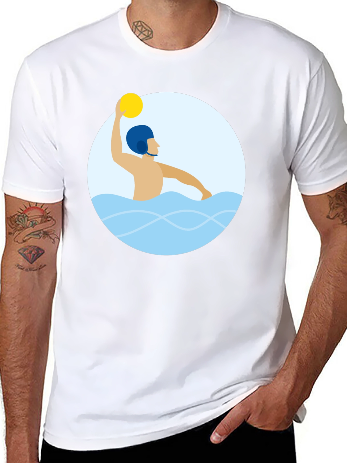 Water Polo Player Graphic T-Shirt