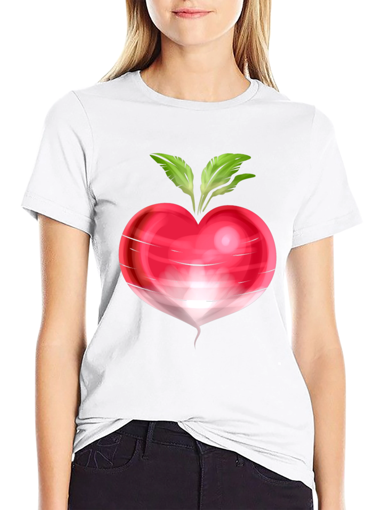Radish Graphic Tee - Quirky Vegetable T-Shirt