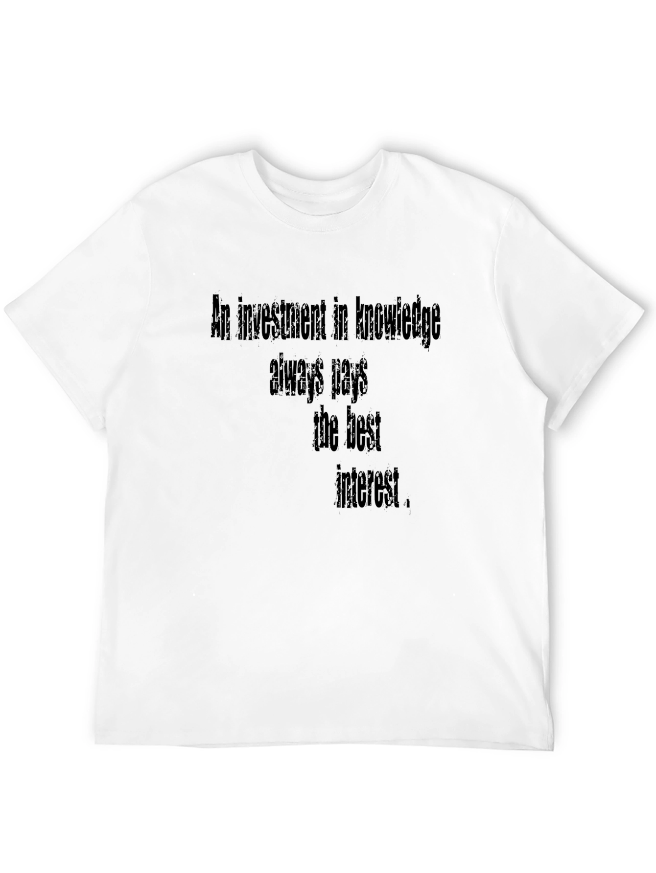 Knowledge Investment T-Shirt - Premium Black Tee