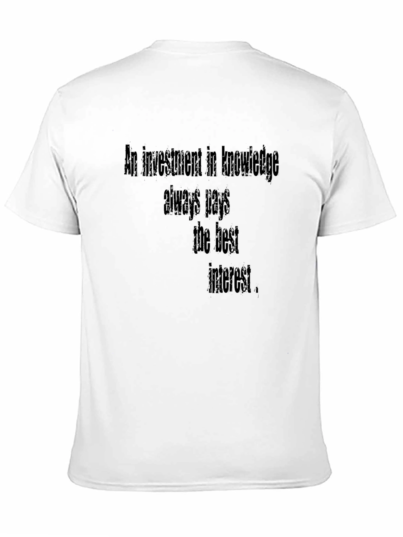 Knowledge Investment T-Shirt - Premium Black Tee