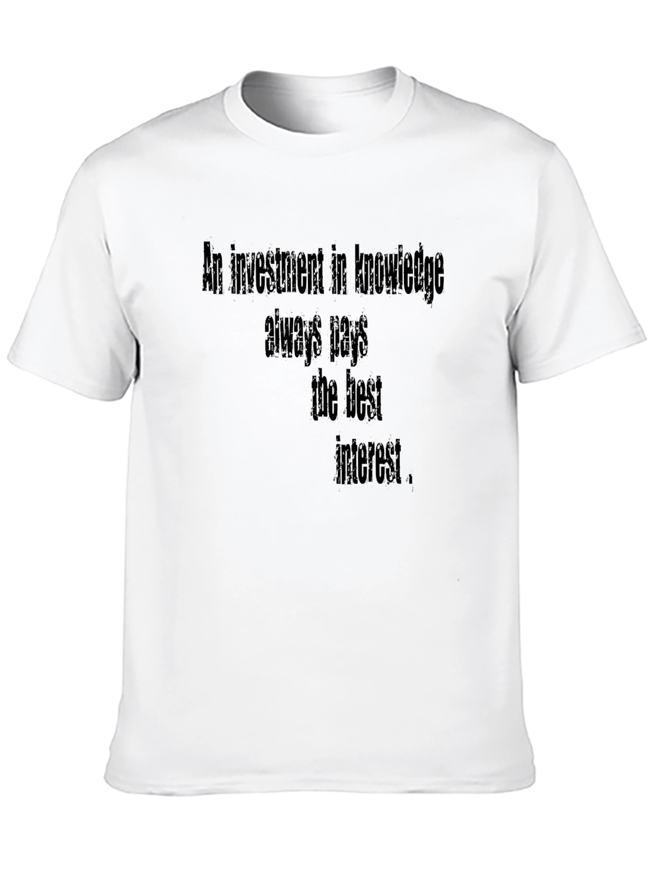 Knowledge Investment T-Shirt - Premium Black Tee