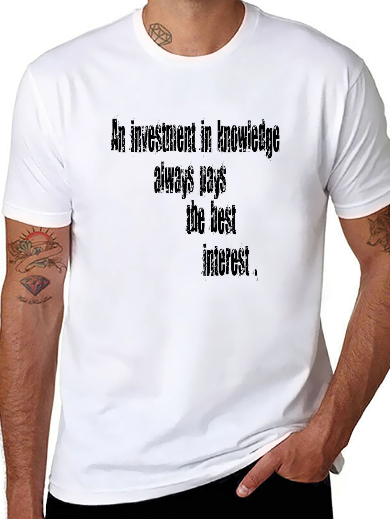 Knowledge Investment T-Shirt - Premium Black Tee