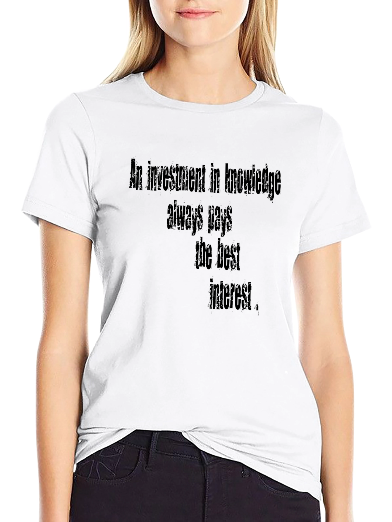 Knowledge Investment T-Shirt - Premium Black Tee
