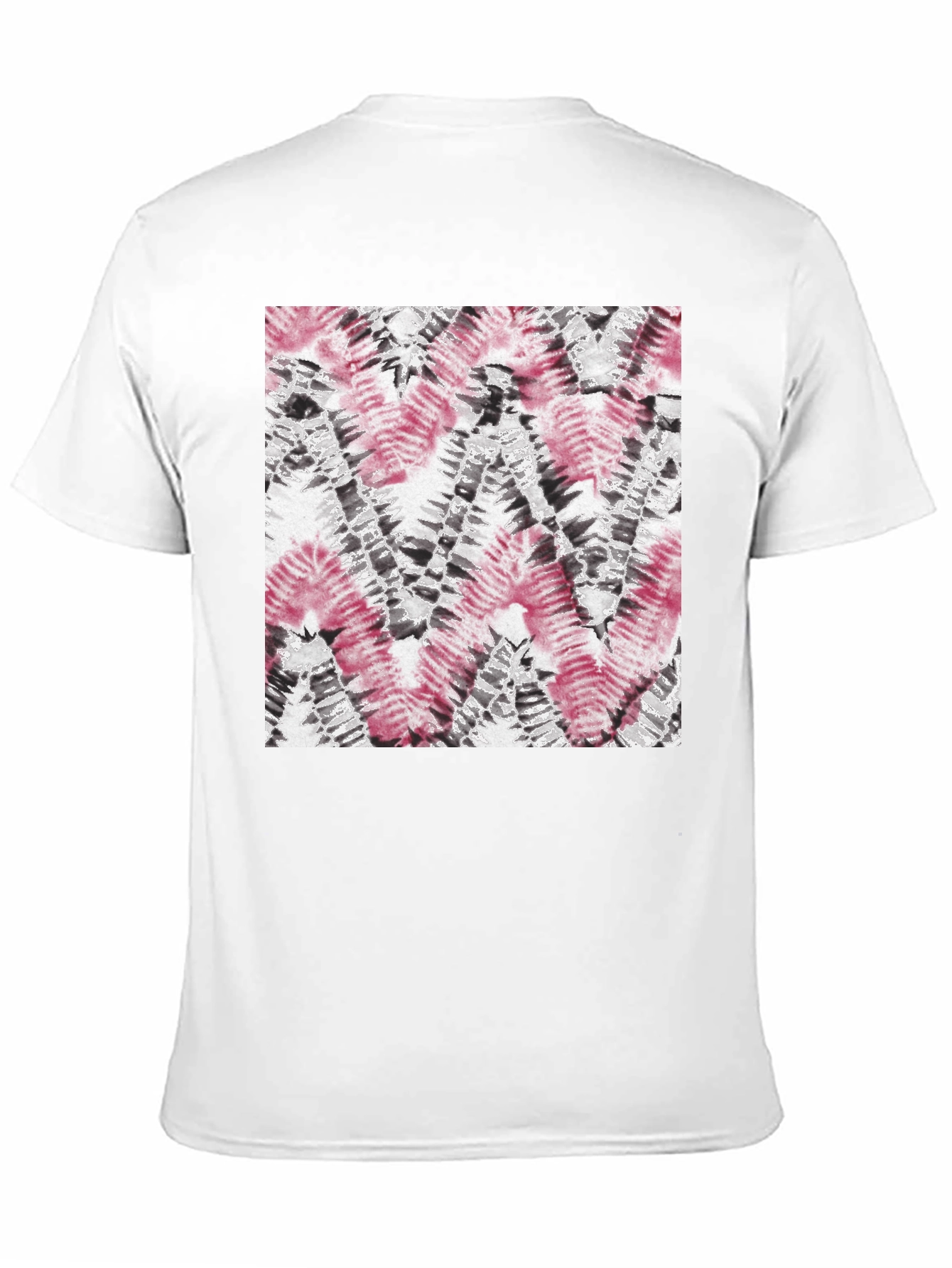 Abstract Tie-Dye Pattern Black T-Shirt