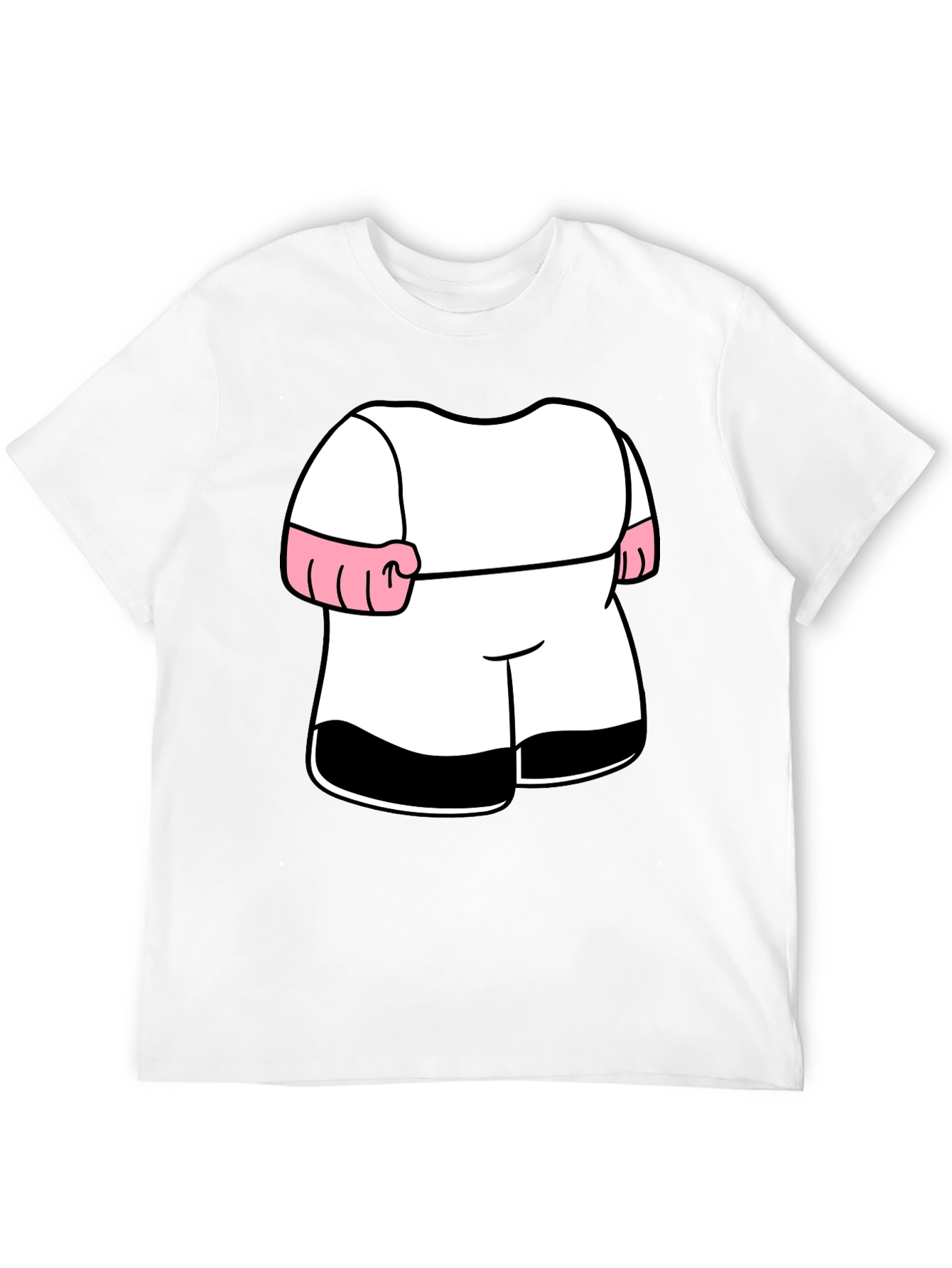 Funny Cartoon Boxer Costume Black T-Shirt
