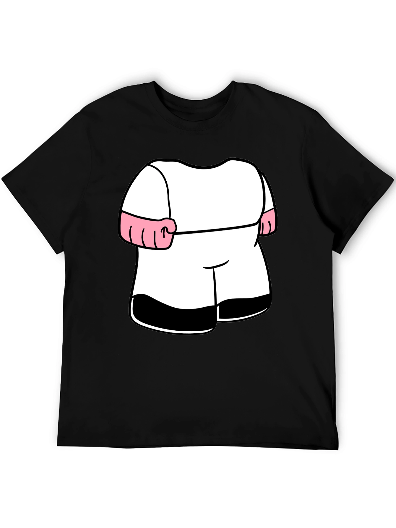 Funny Cartoon Boxer Costume Black T-Shirt