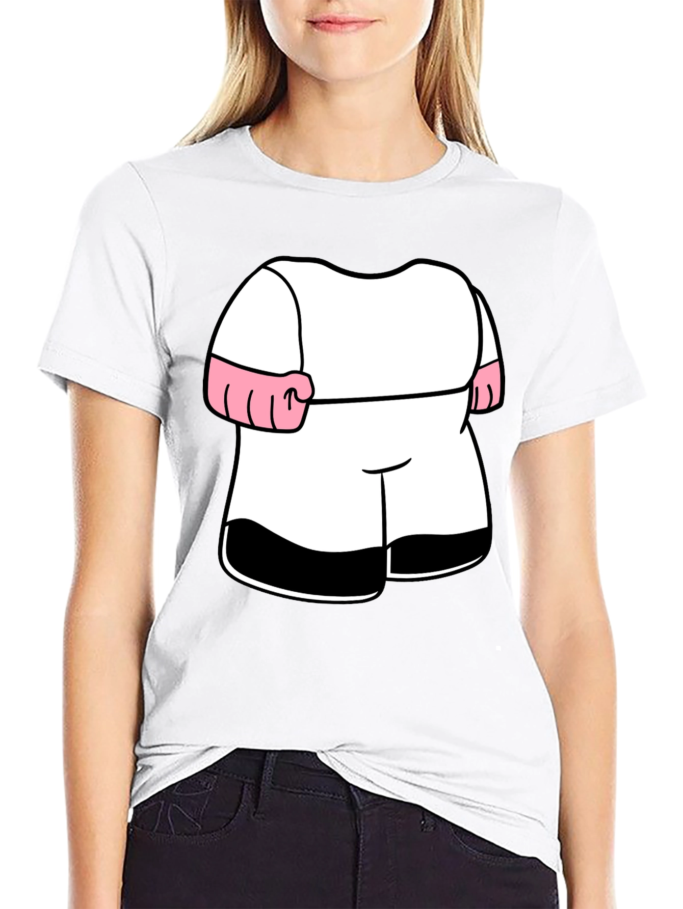 Funny Cartoon Boxer Costume Black T-Shirt