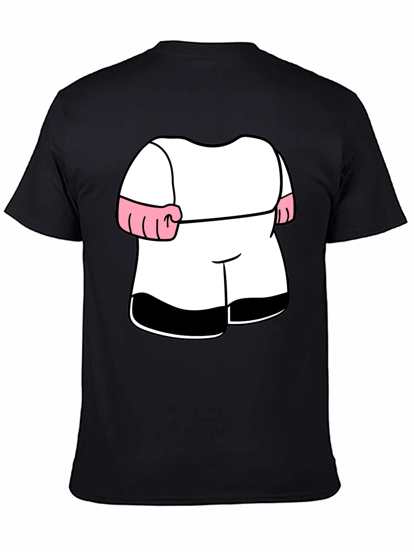 Funny Cartoon Boxer Costume Black T-Shirt