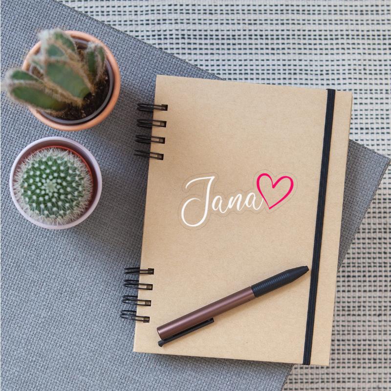 Jana Name Pink Heart