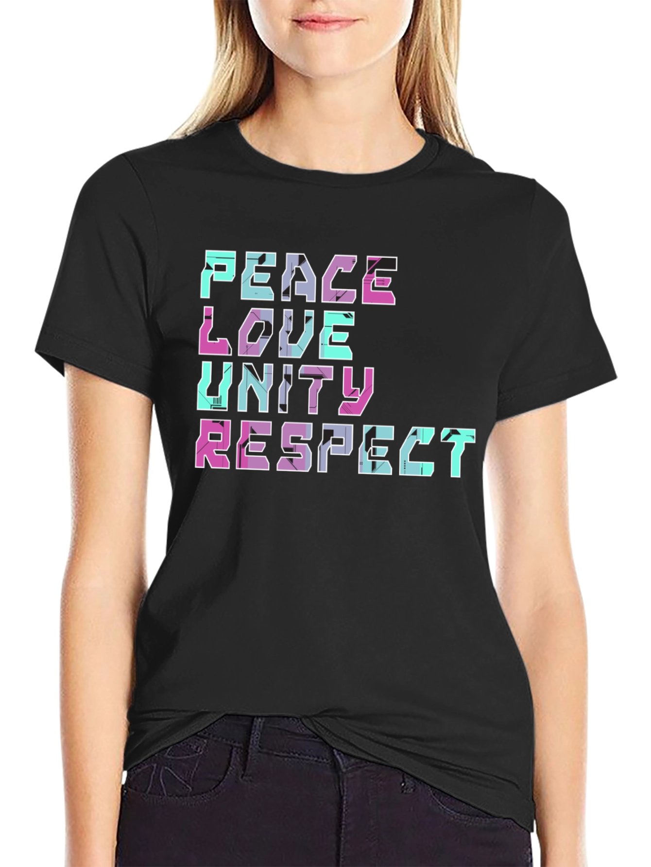 Peace Love Unity Respect Graphic T-Shirt