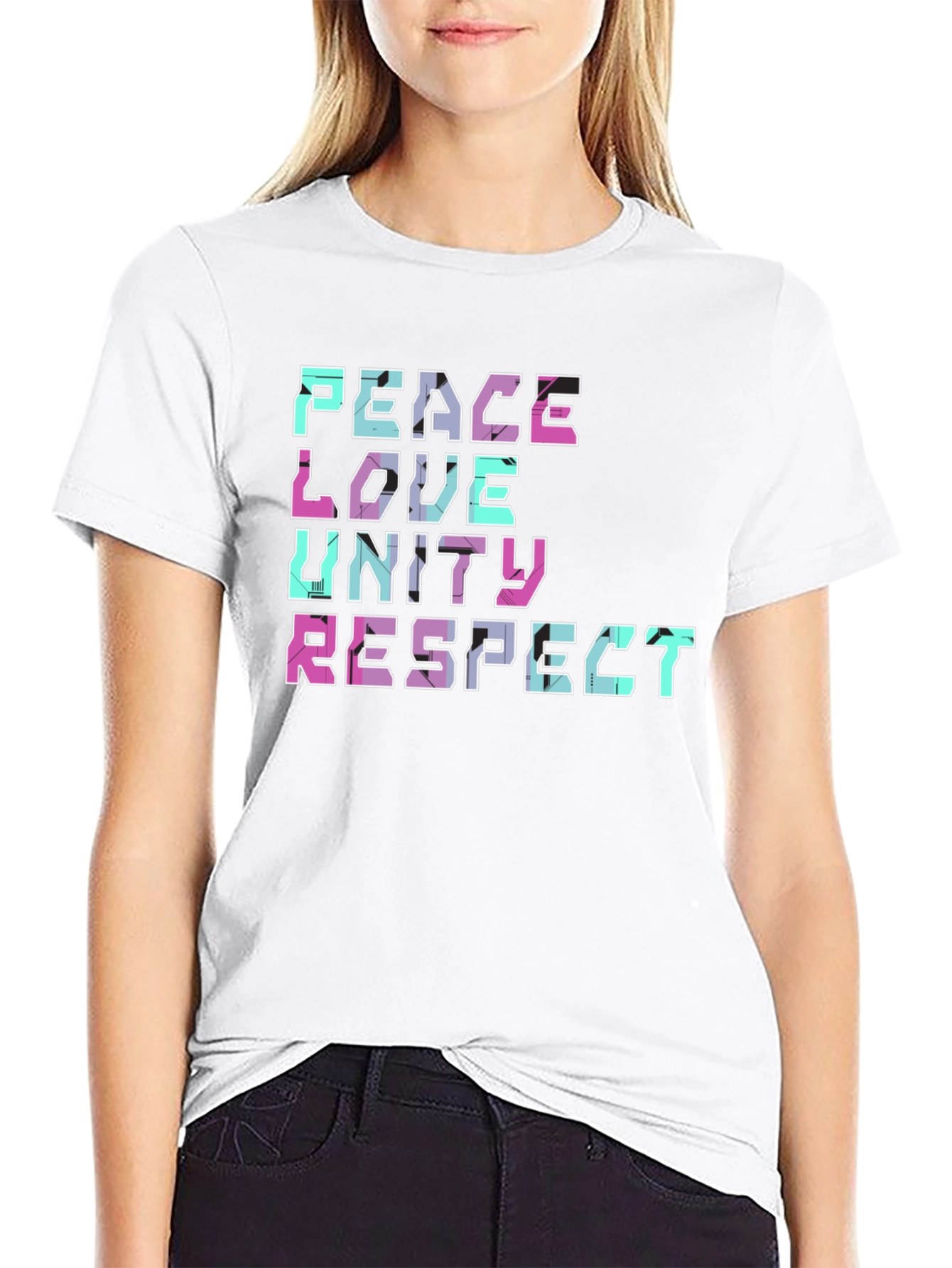 Peace Love Unity Respect Graphic T-Shirt