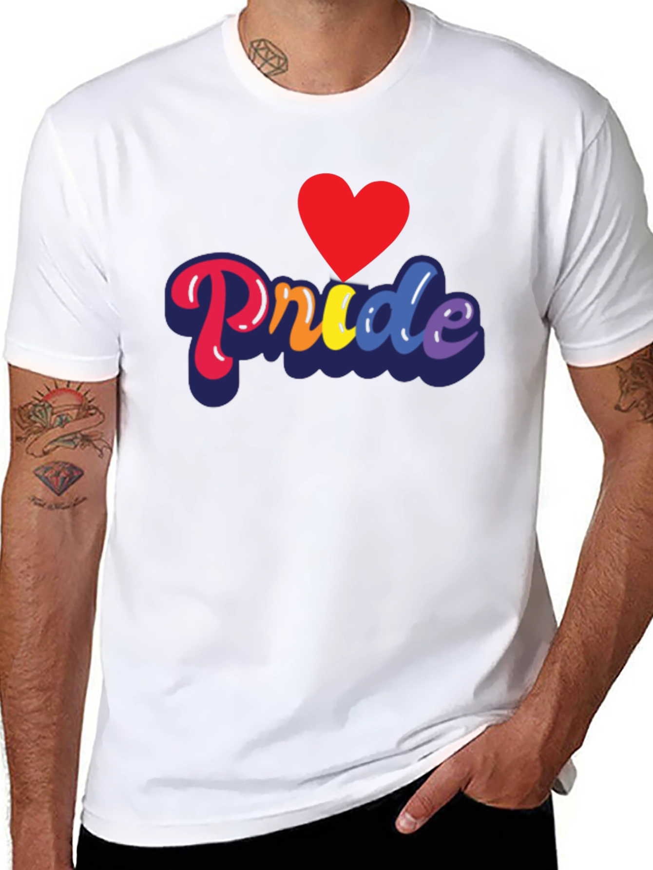 Pride Love Heart Graphic Tee