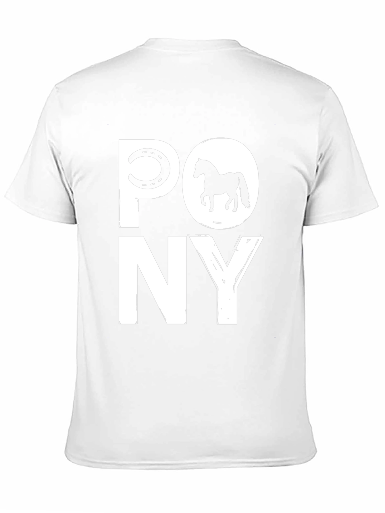 Pony Graphic Tee - Black Cotton T-Shirt