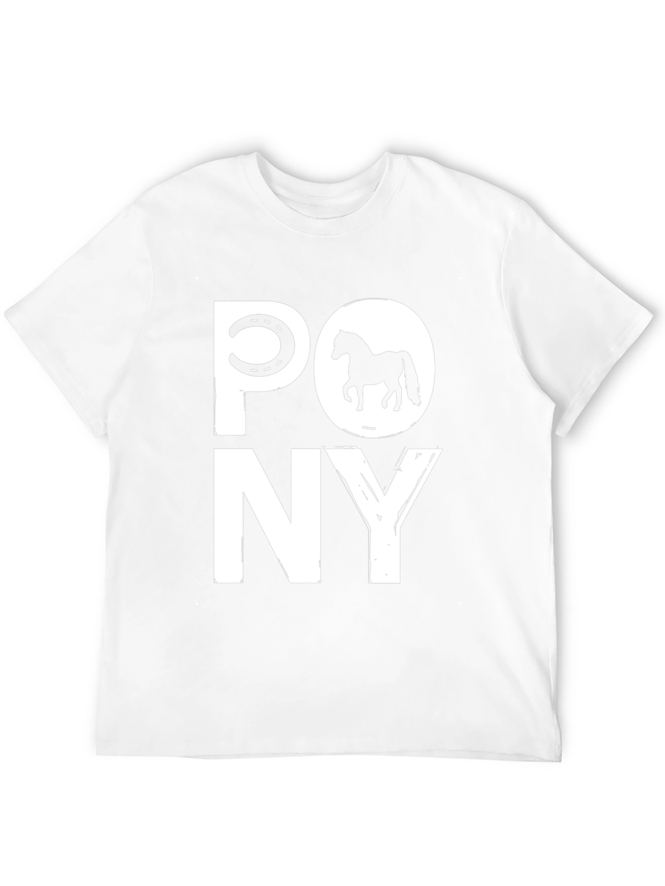 Pony Graphic Tee - Black Cotton T-Shirt