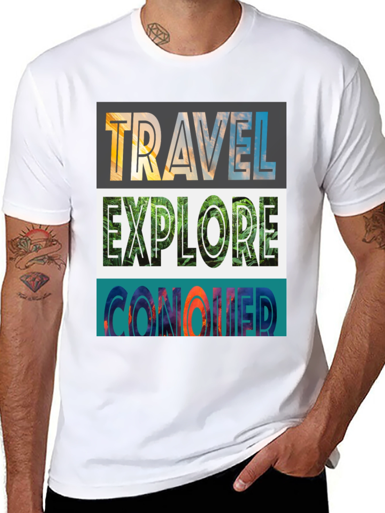 Travel Explore Conquer Graphic Tee