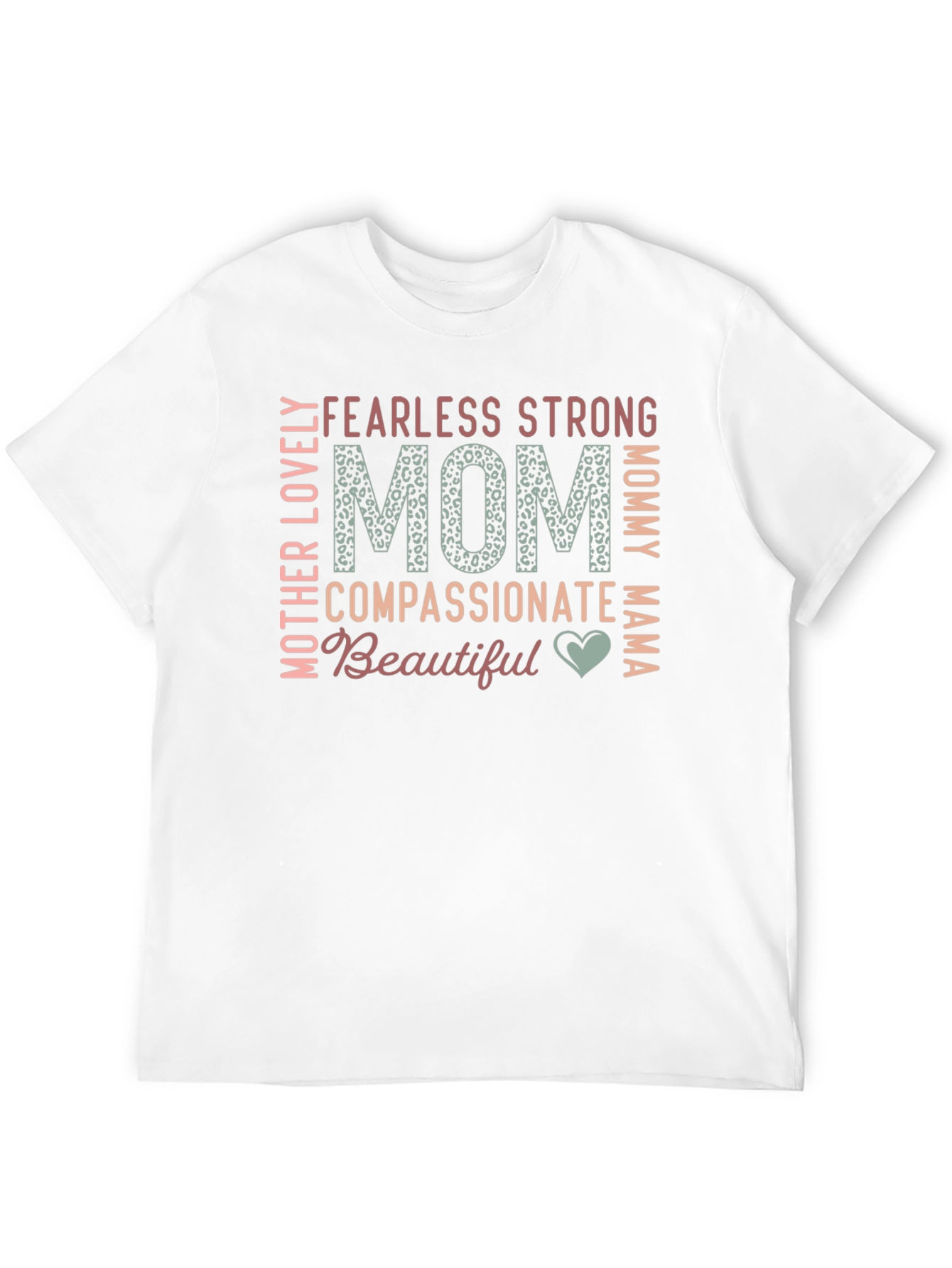 Fearless Leopard Print Mom T-Shirt