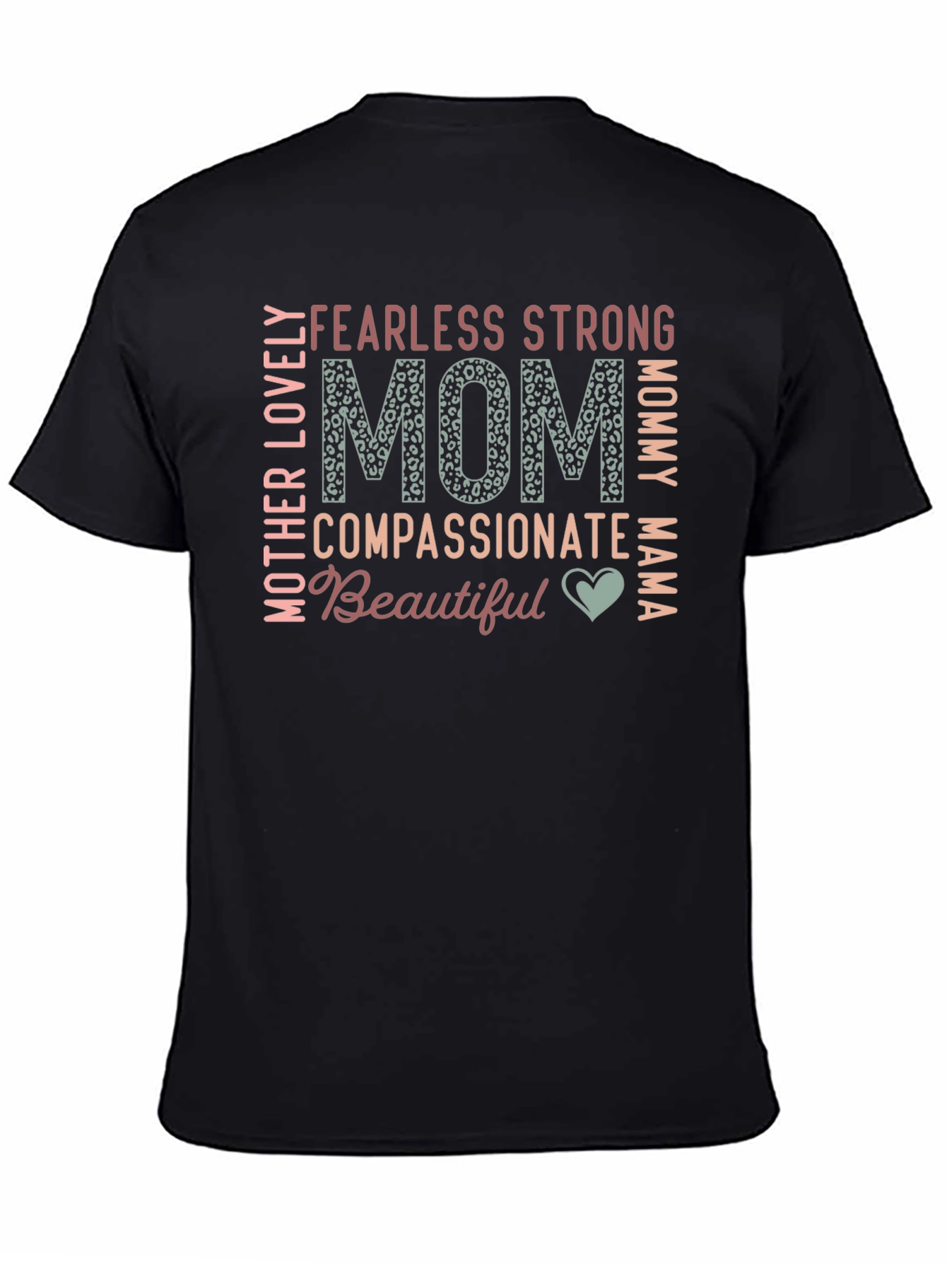Fearless Leopard Print Mom T-Shirt