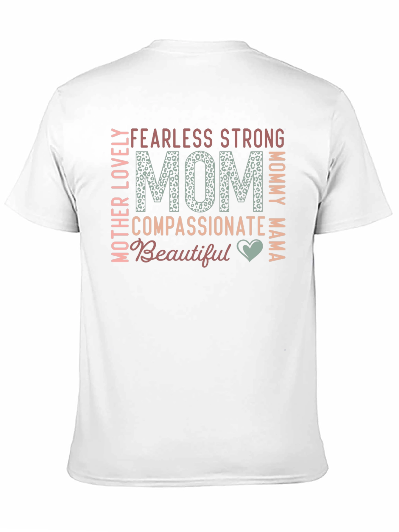 Fearless Leopard Print Mom T-Shirt