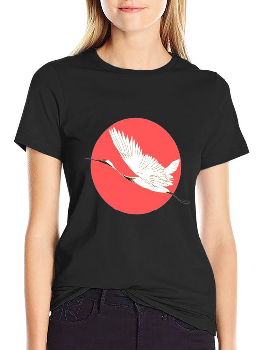 Crane Circle Graphic Tee - Short Sleeve Black T-Shirt