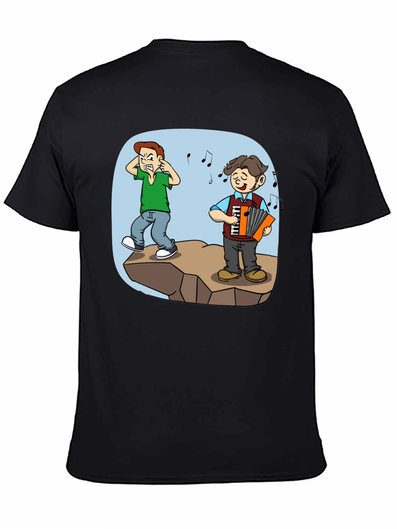 Humorous Accordion Cartoon T-Shirt