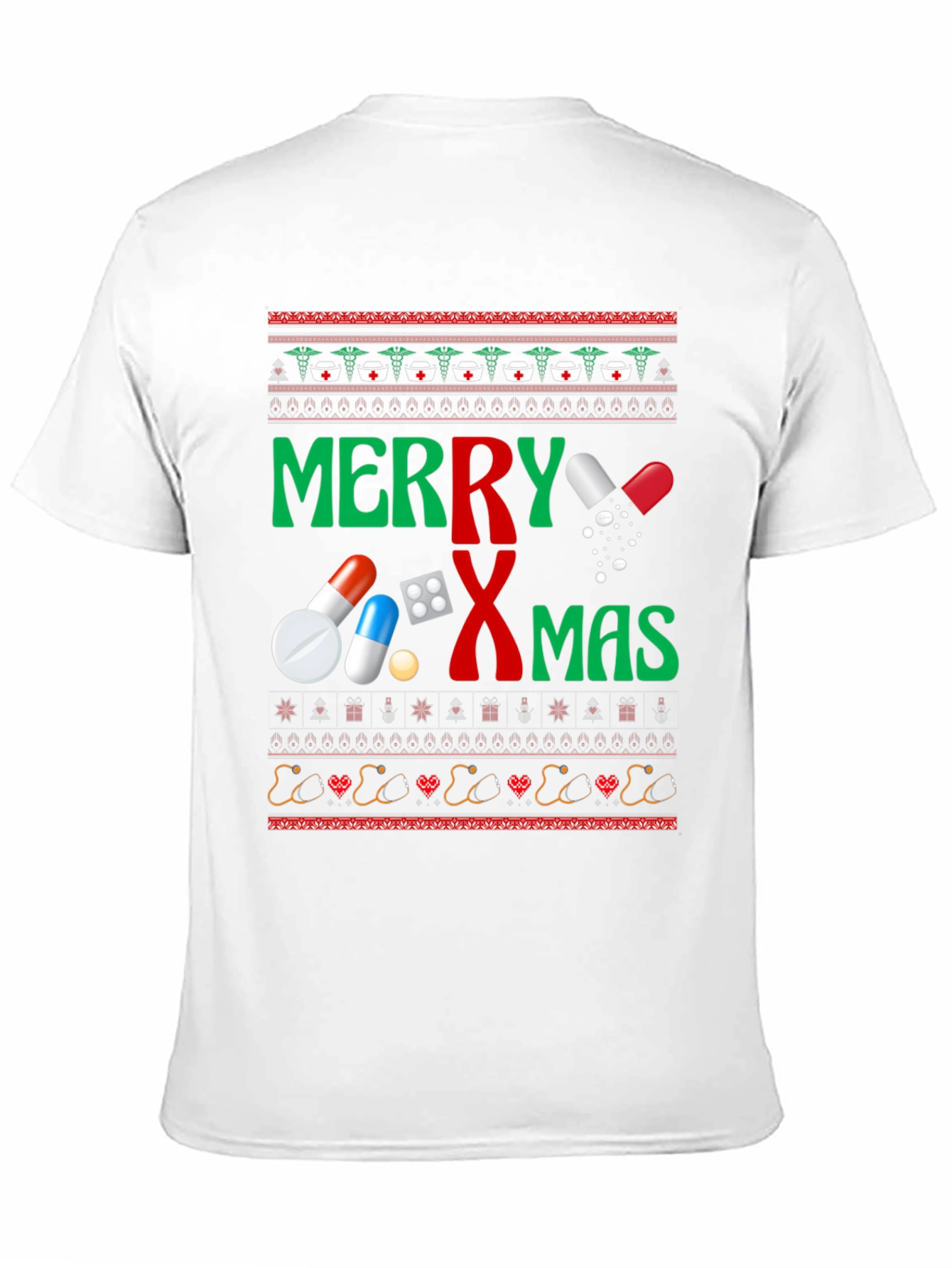 Merry RXmas T-Shirt - Novelty Holiday Pharmacy Tee