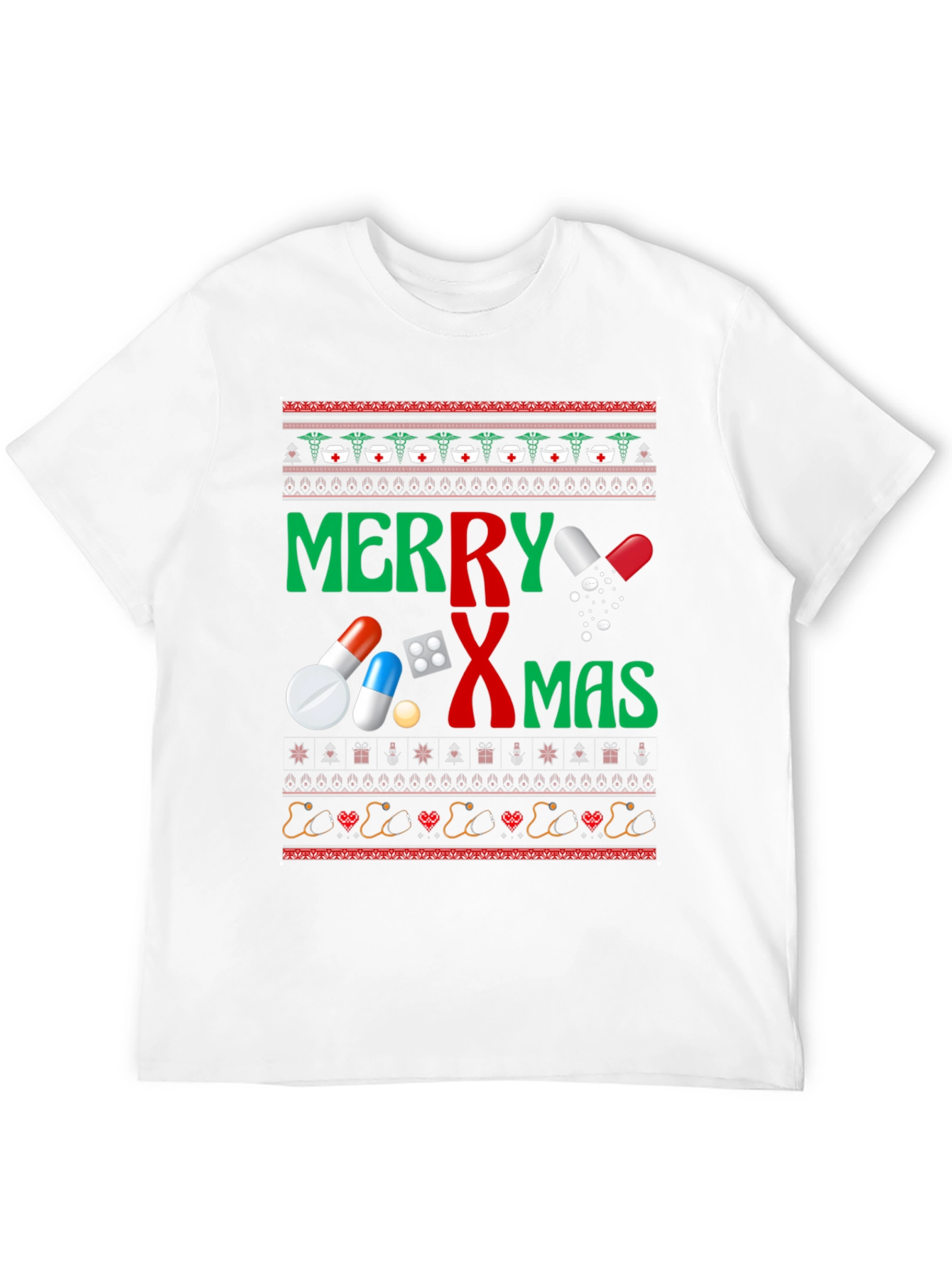 Merry RXmas T-Shirt - Novelty Holiday Pharmacy Tee