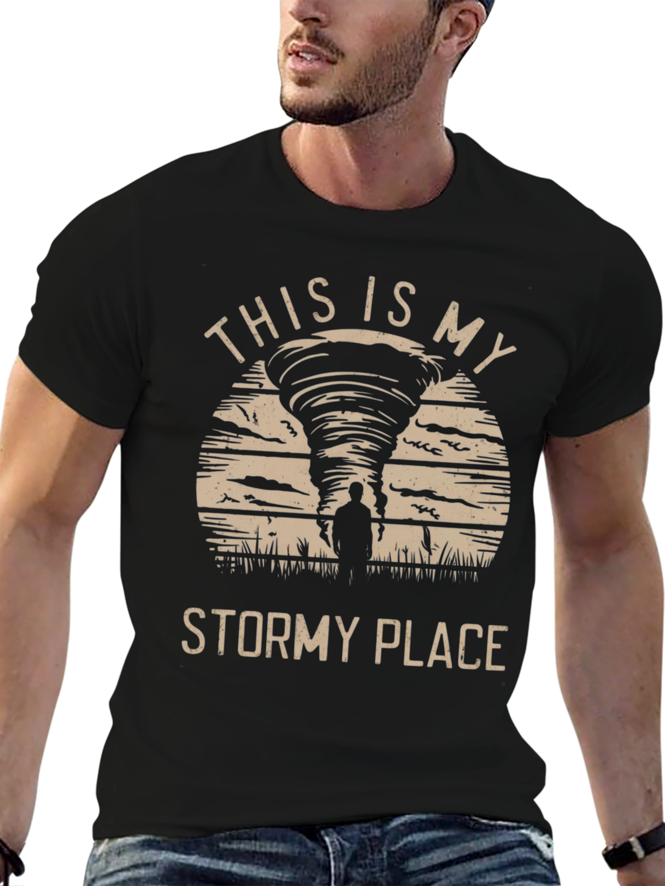 Stormy Place Graphic Tee - Tornado Design