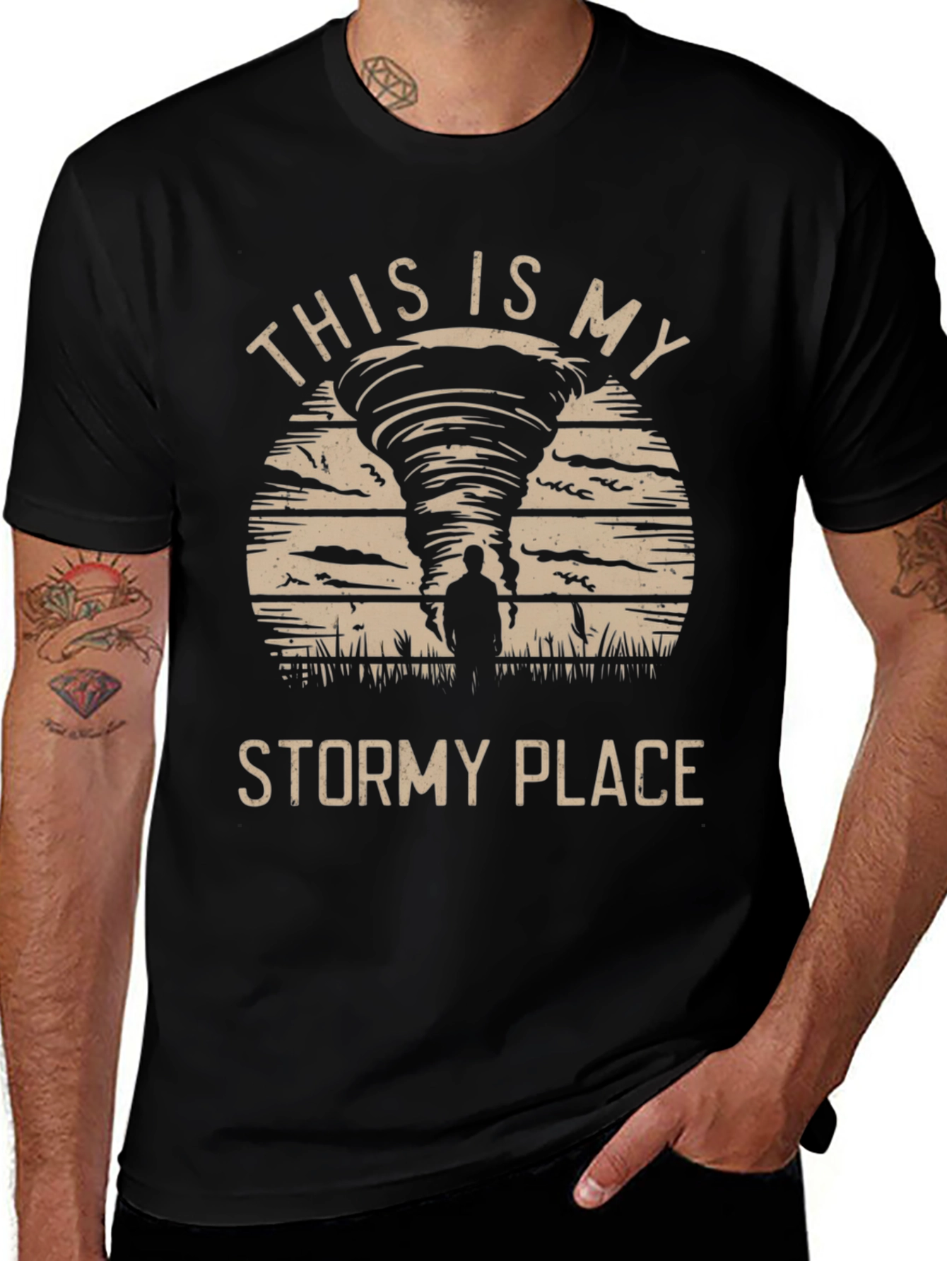 Stormy Place Graphic Tee - Tornado Design