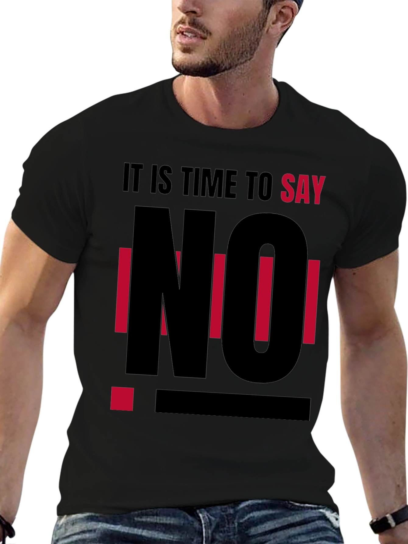 Say No T-Shirt - Black Graphic Tee