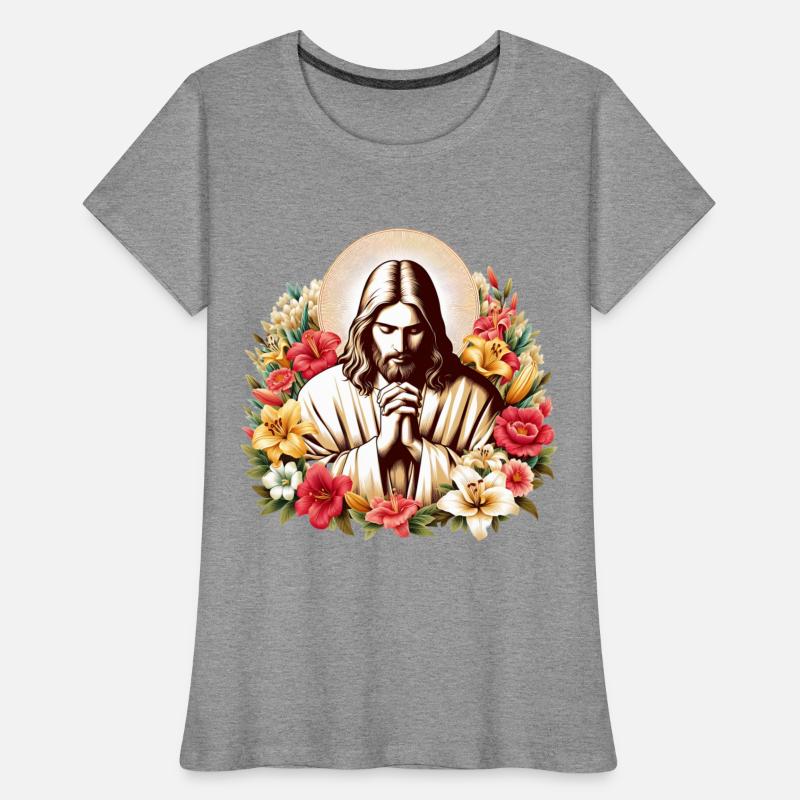 Jesus Praying Amidst Flowers