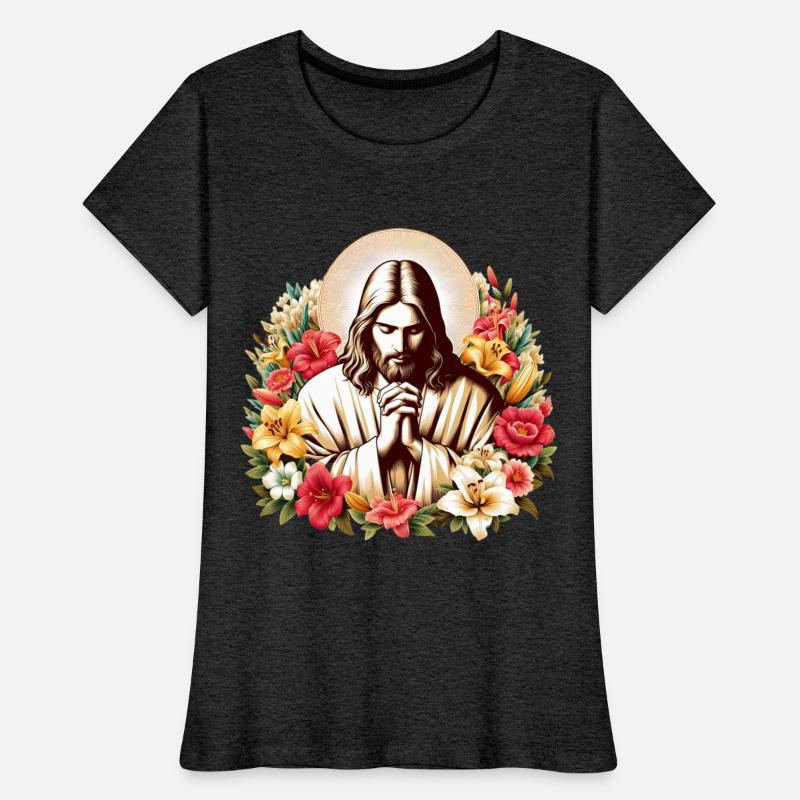 Jesus Praying Amidst Flowers
