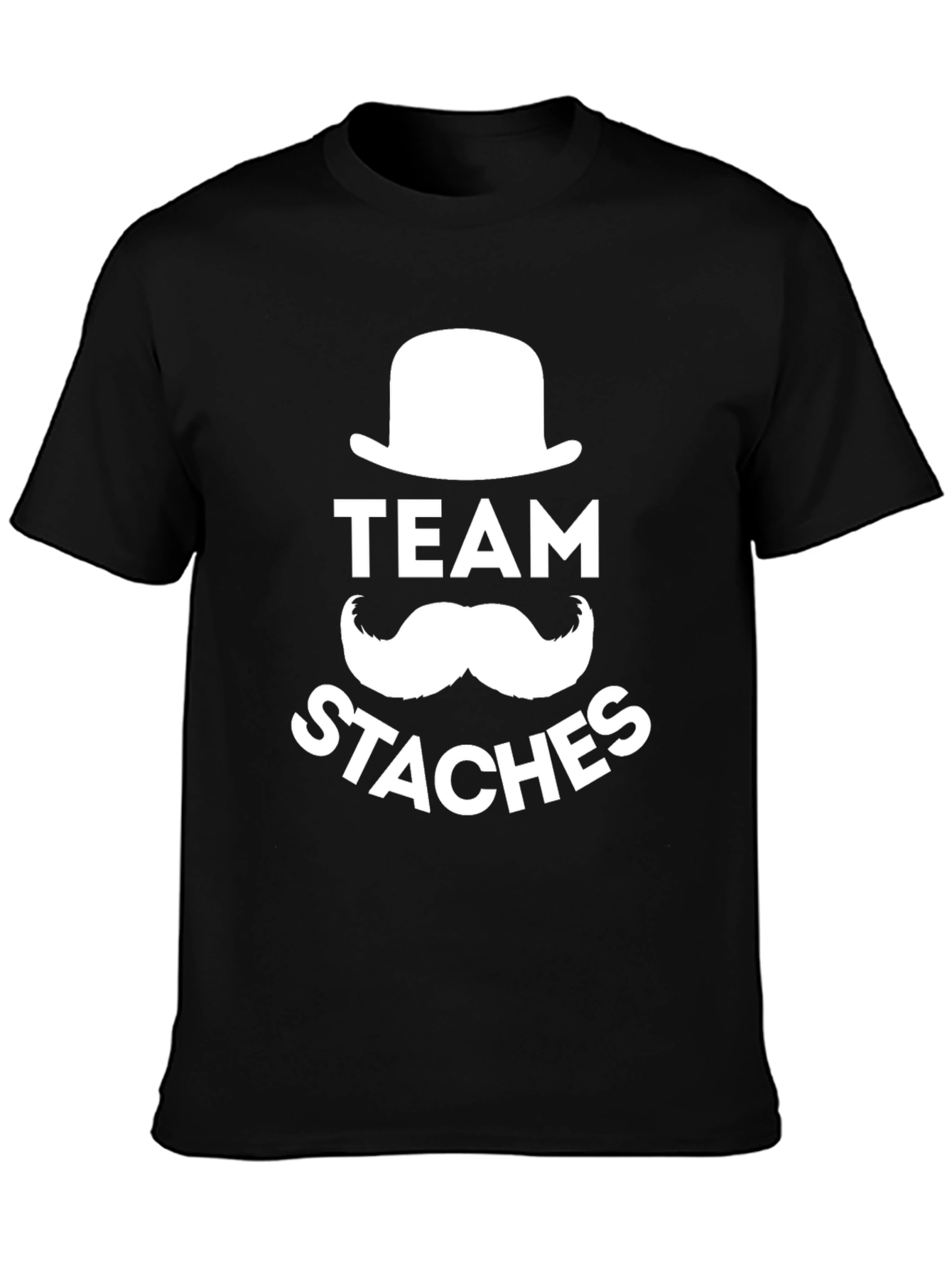 Team Staches Graphic Tee - Mens Black T-Shirt