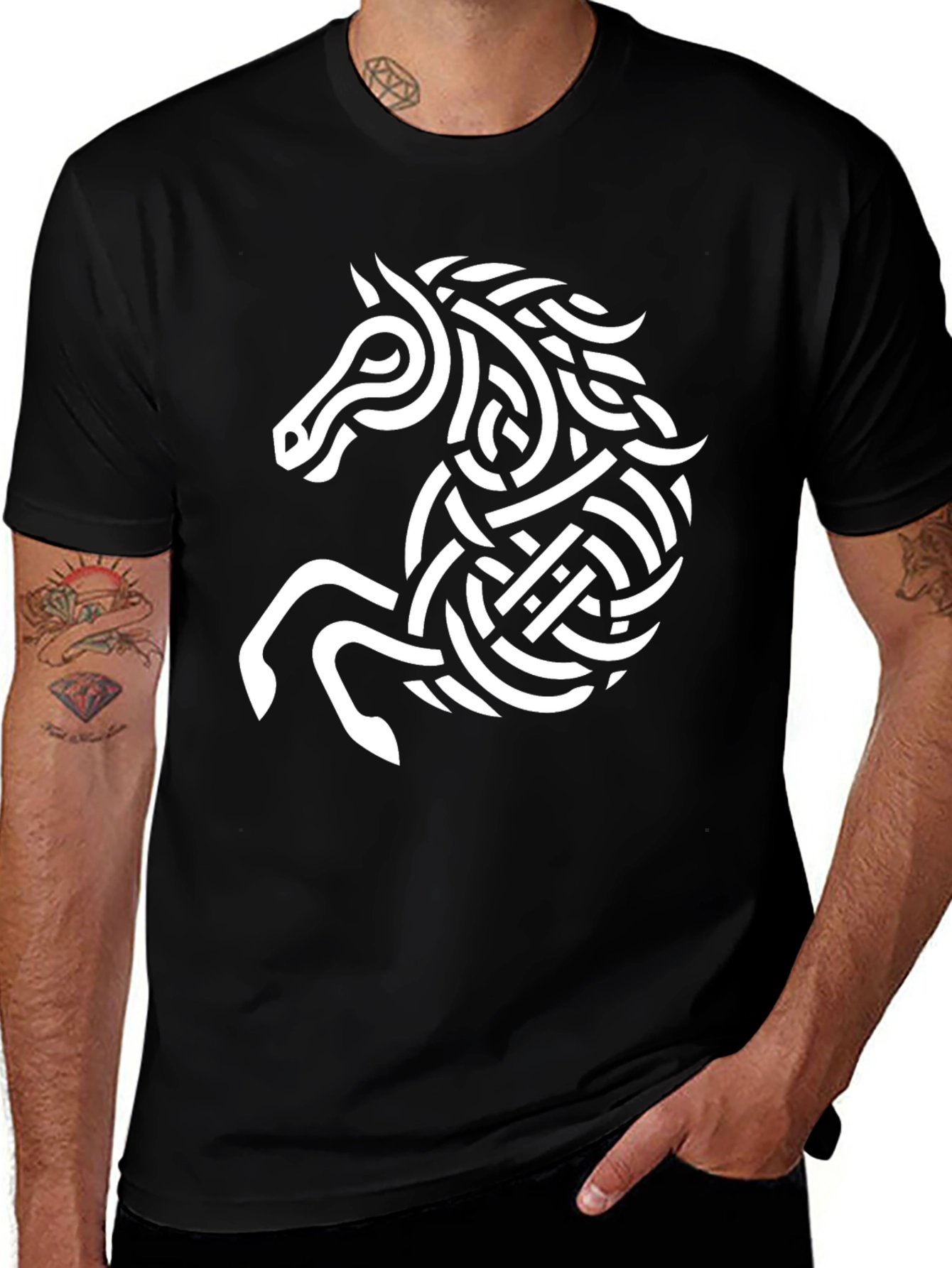 Celtic Knot Horse Graphic T-Shirt
