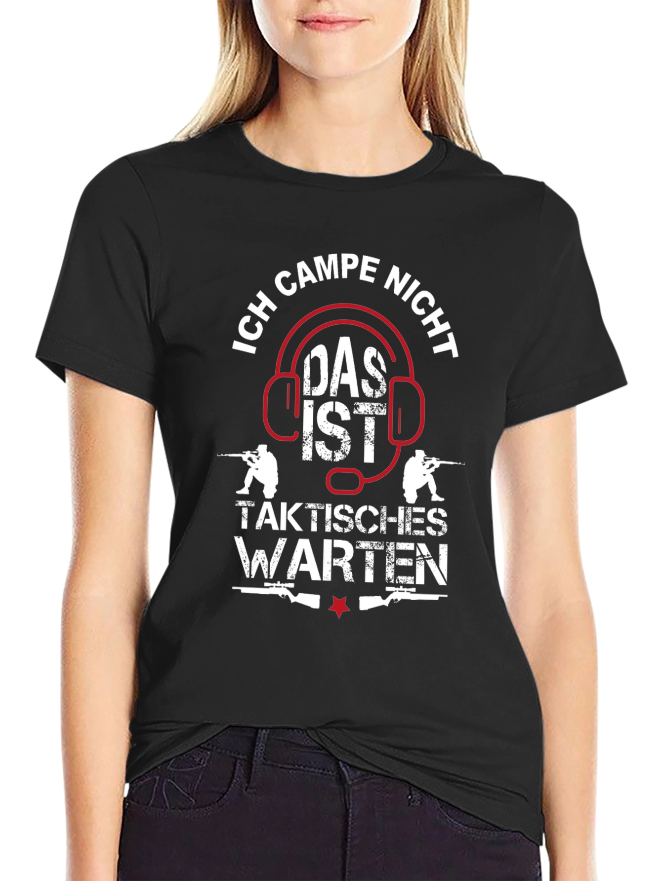 Ich Campe Nicht T-Shirt - Gamer Tactical Waiting