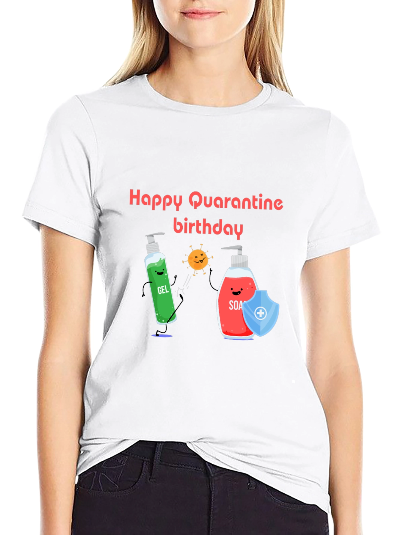 Happy Quarantine Birthday Black T-Shirt