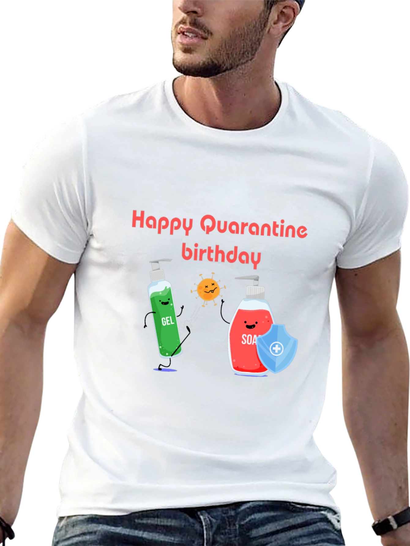 Happy Quarantine Birthday Black T-Shirt