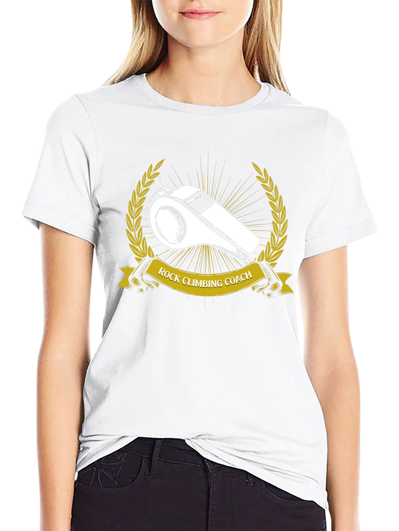 Rock Climbing Coach T-Shirt - Whistle Graphic Tee