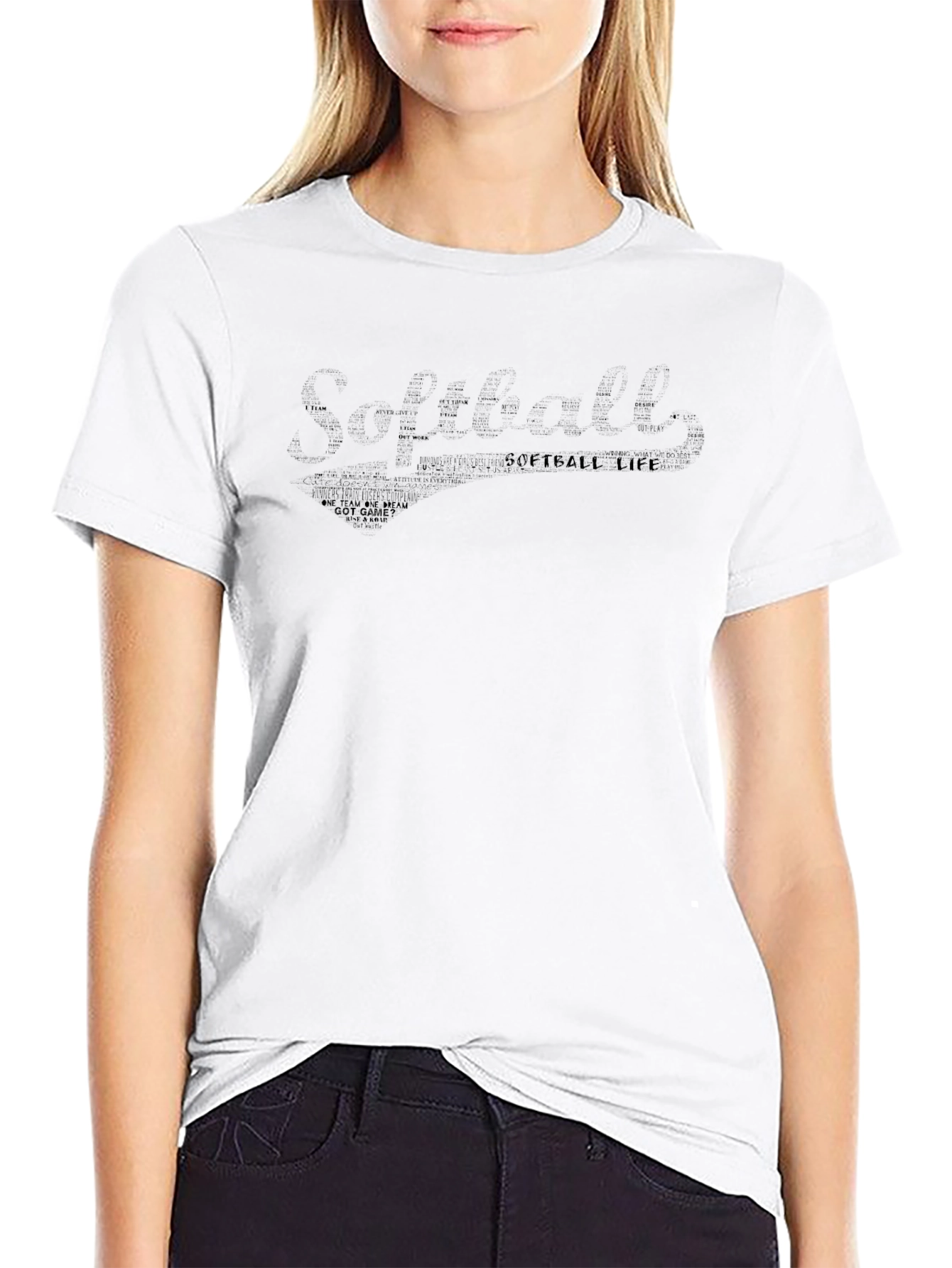 Softball Life Black T-Shirt