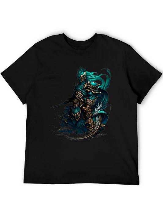 Knight Warrior Graphic Tee - Unique Fantasy Design