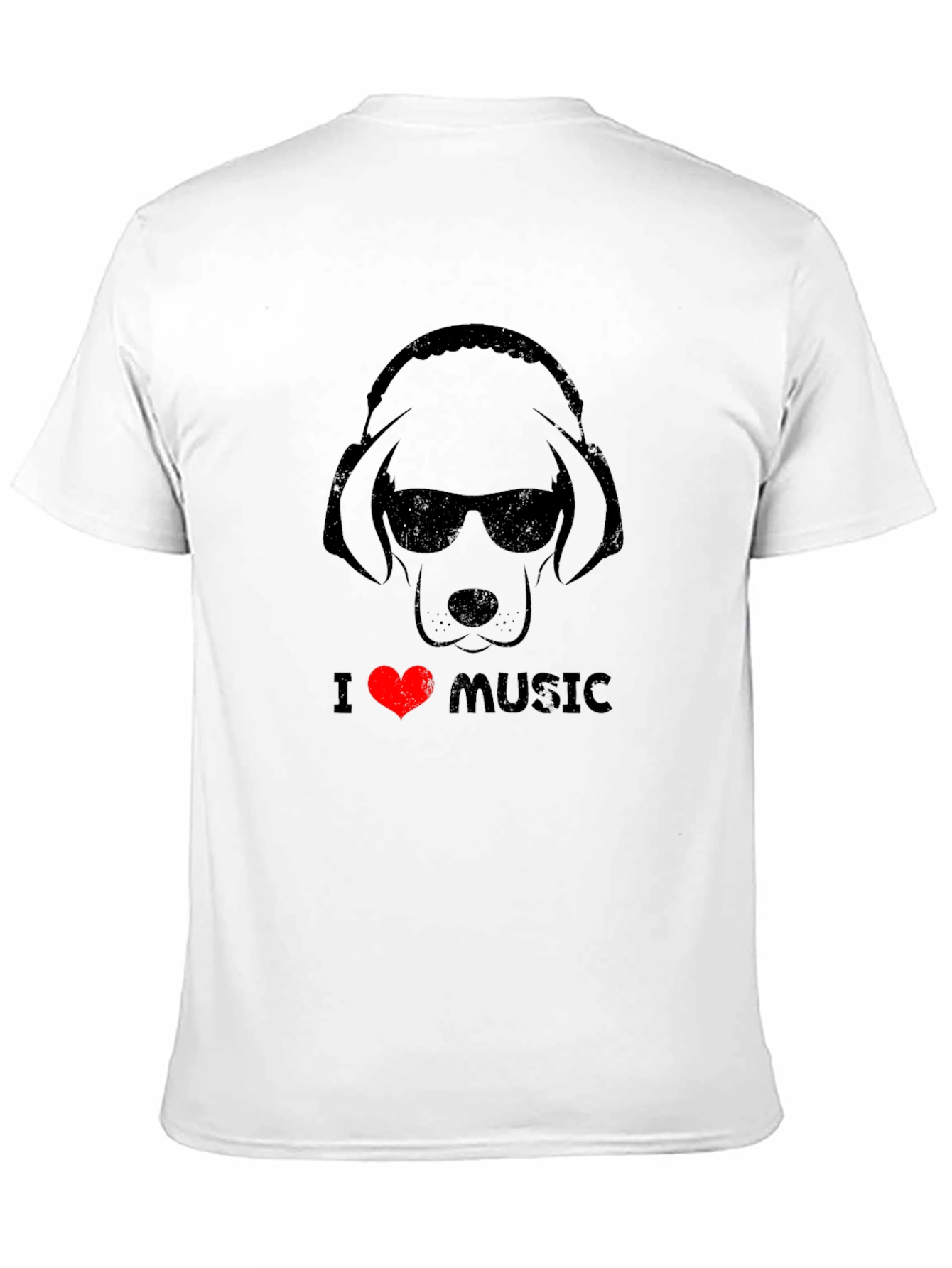 I Love Music Dog T-Shirt
