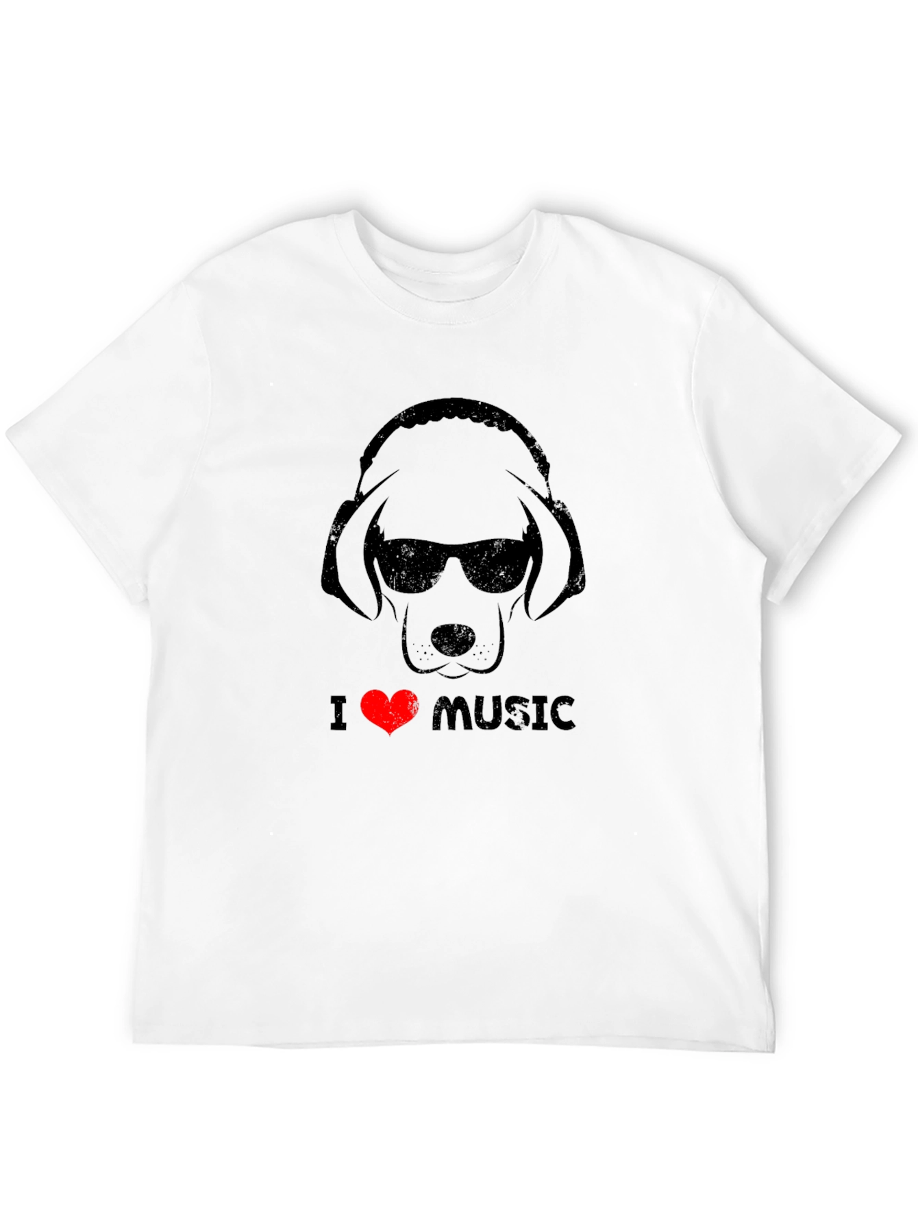 I Love Music Dog T-Shirt