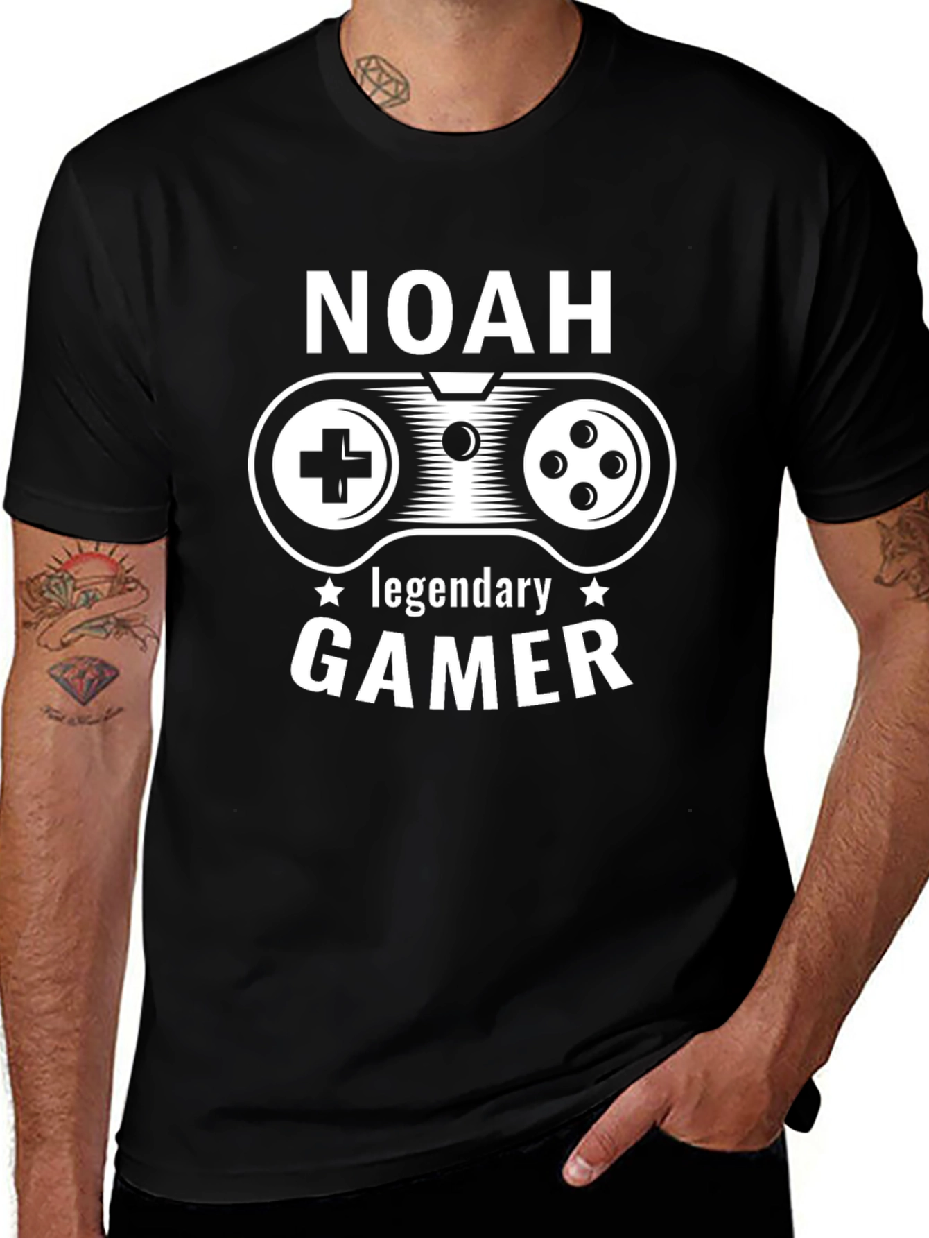 Noah Legendary Gamer T-Shirt - Black Cotton