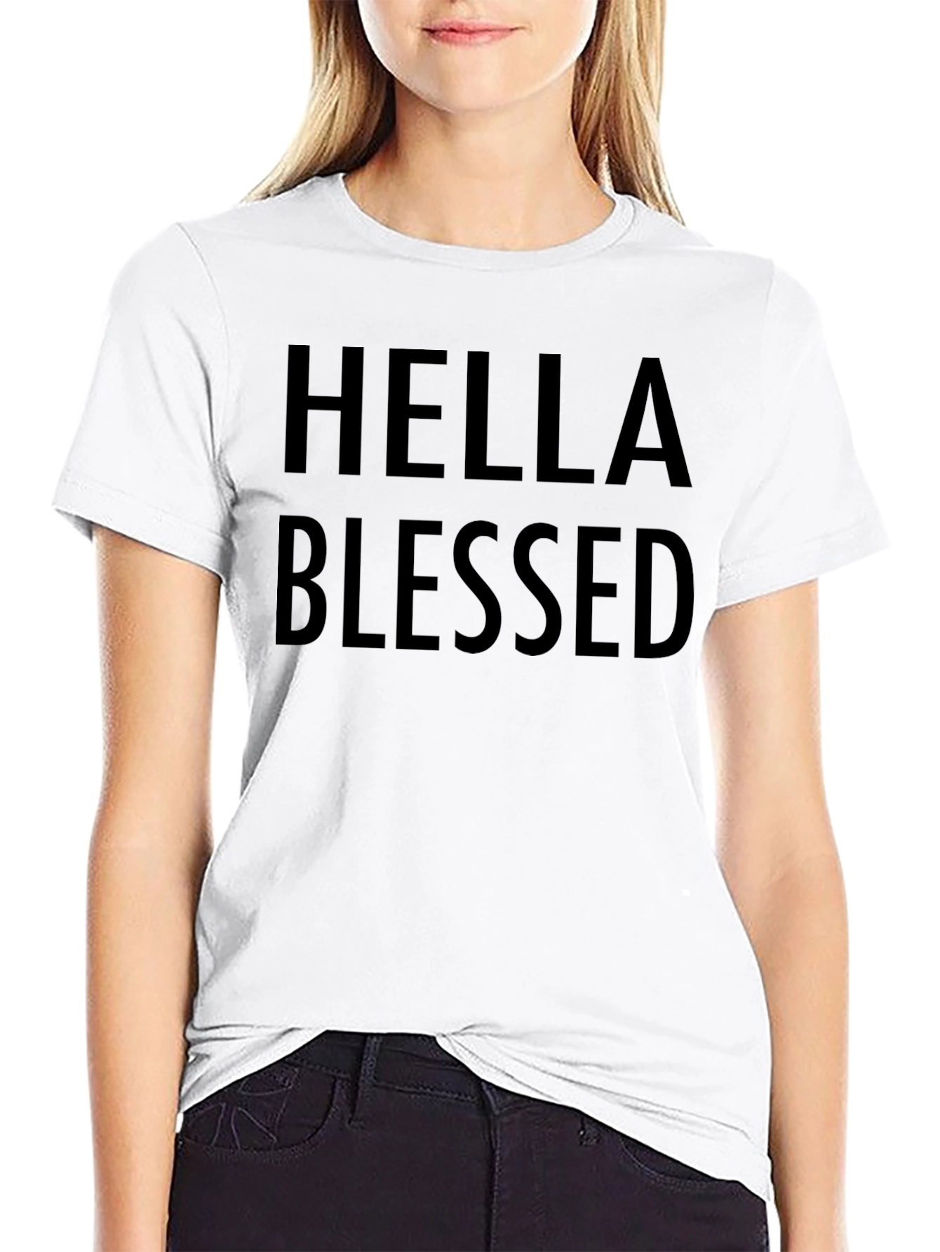 Hella Blessed Black Graphic Tee