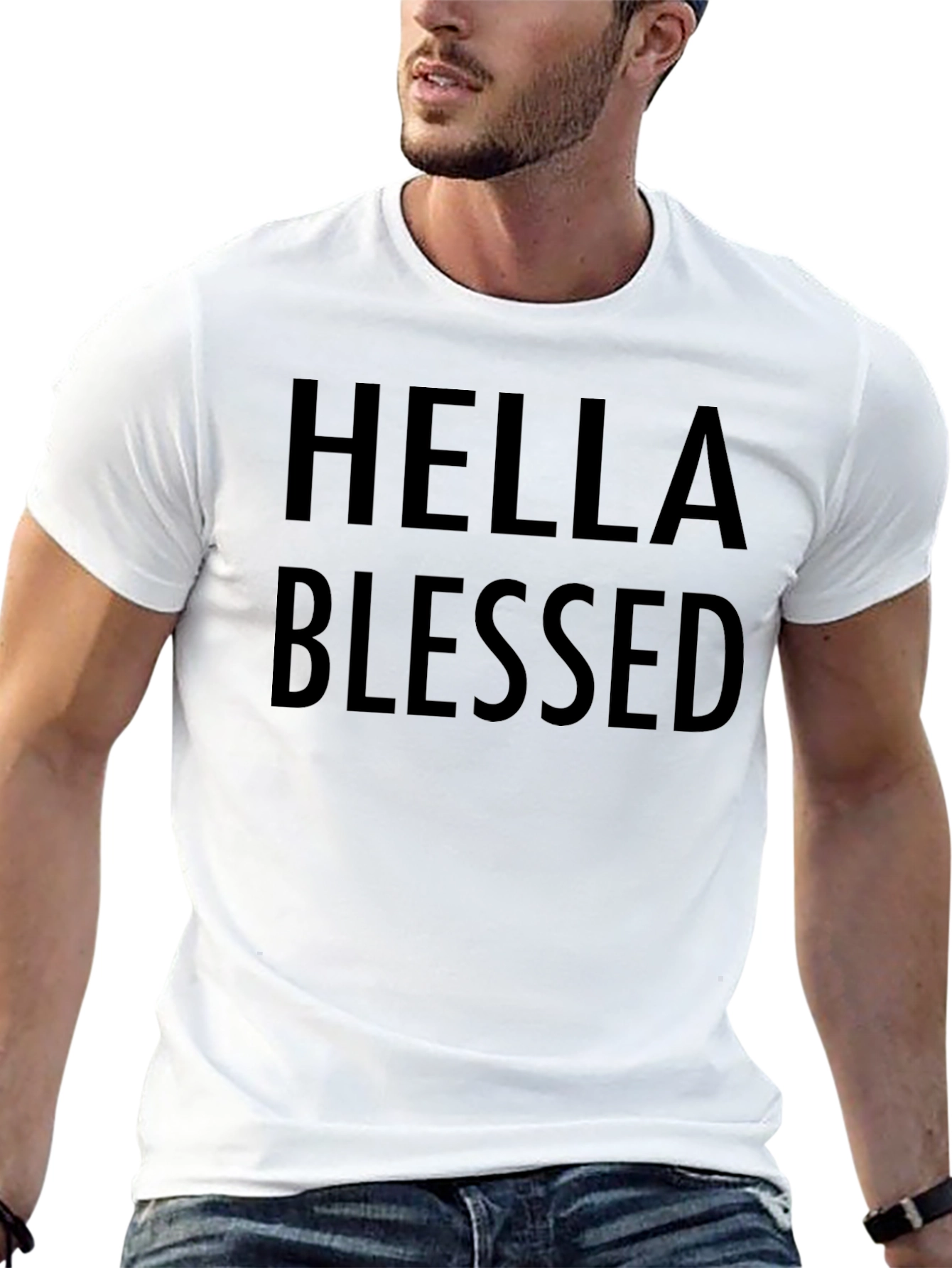 Hella Blessed Black Graphic Tee