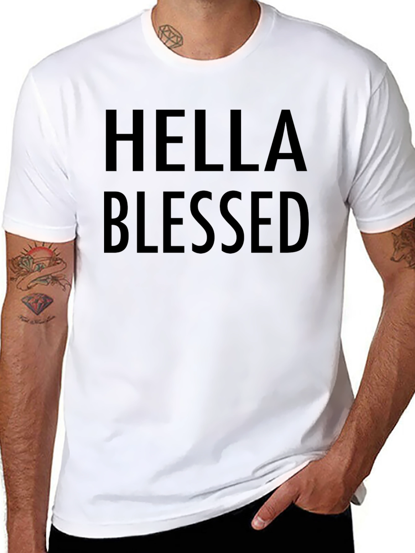 Hella Blessed Black Graphic Tee