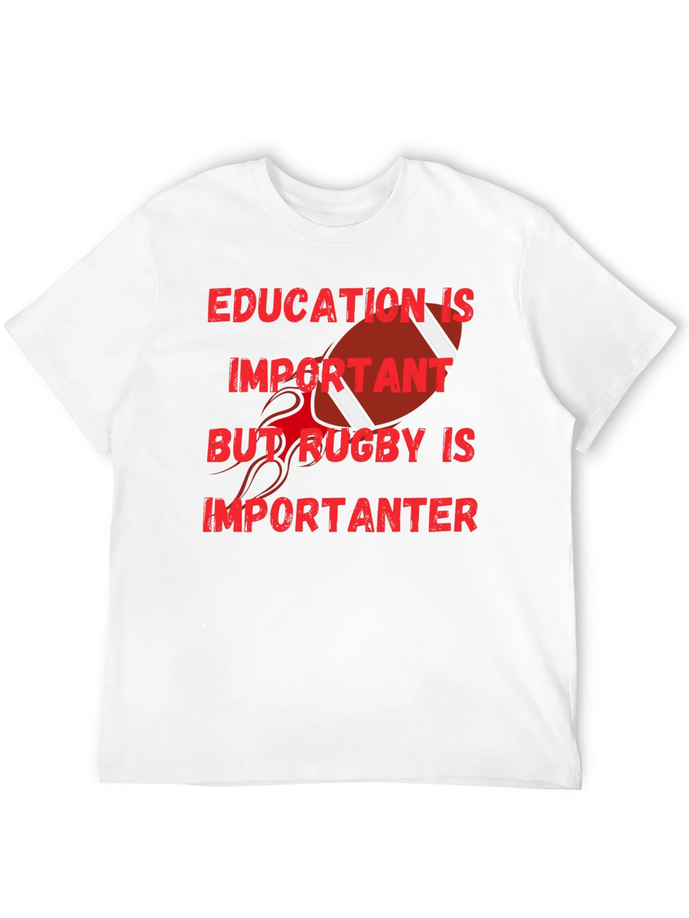 Education Important Rugby More Important Tee