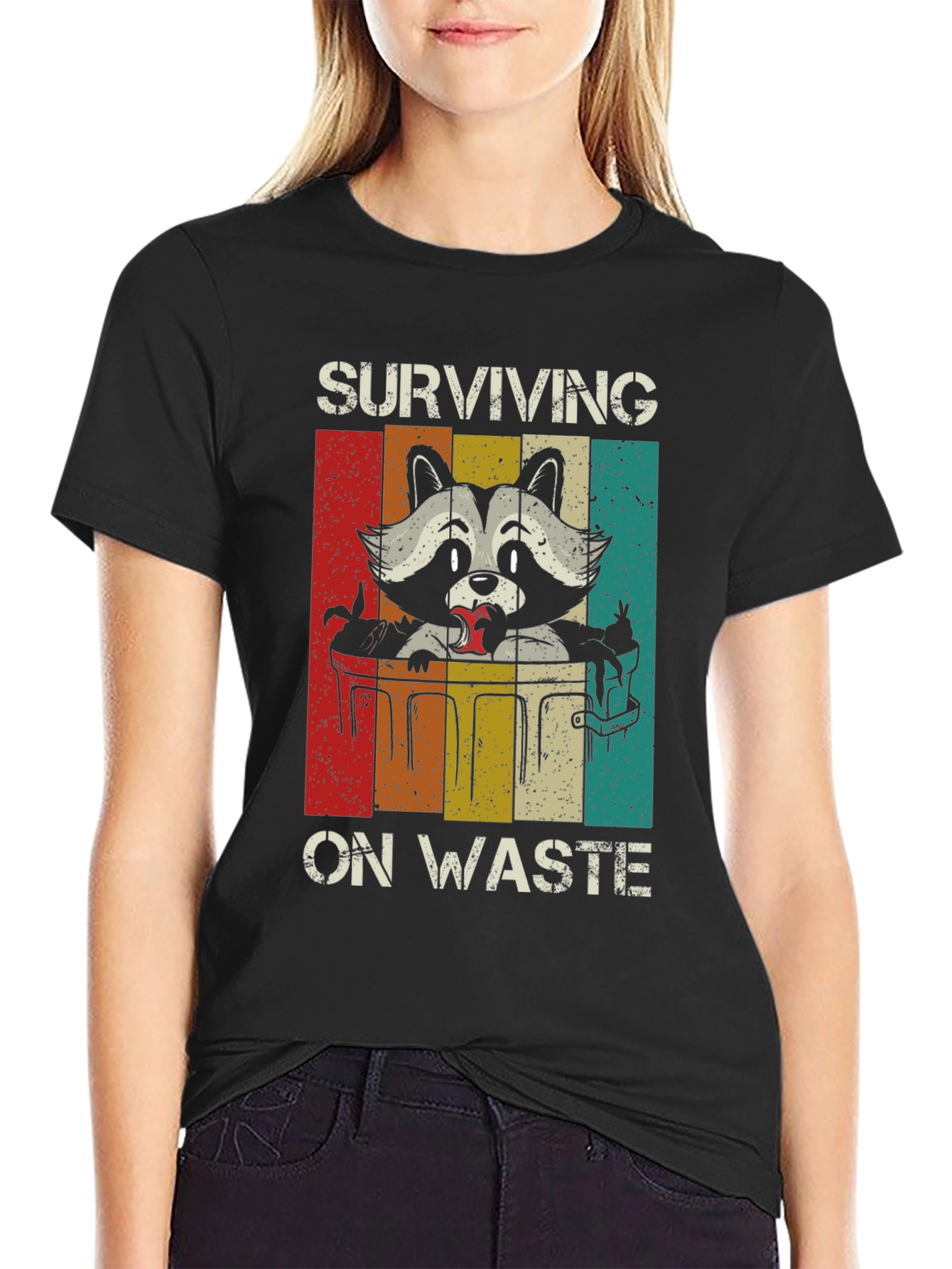 Surviving on Waste Raccoon Graphic Tee