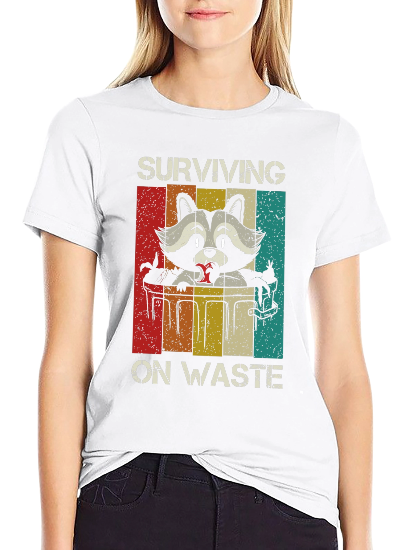 Surviving on Waste Raccoon Graphic Tee