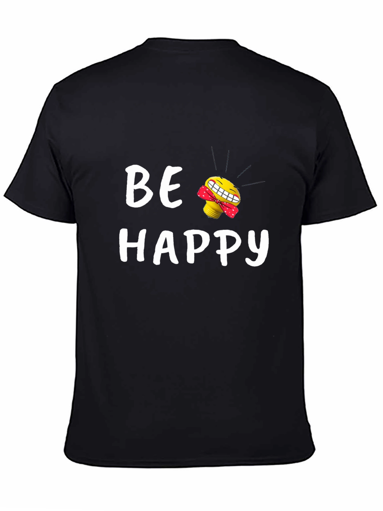 Be Happy Graphic Tee - Black T-Shirt